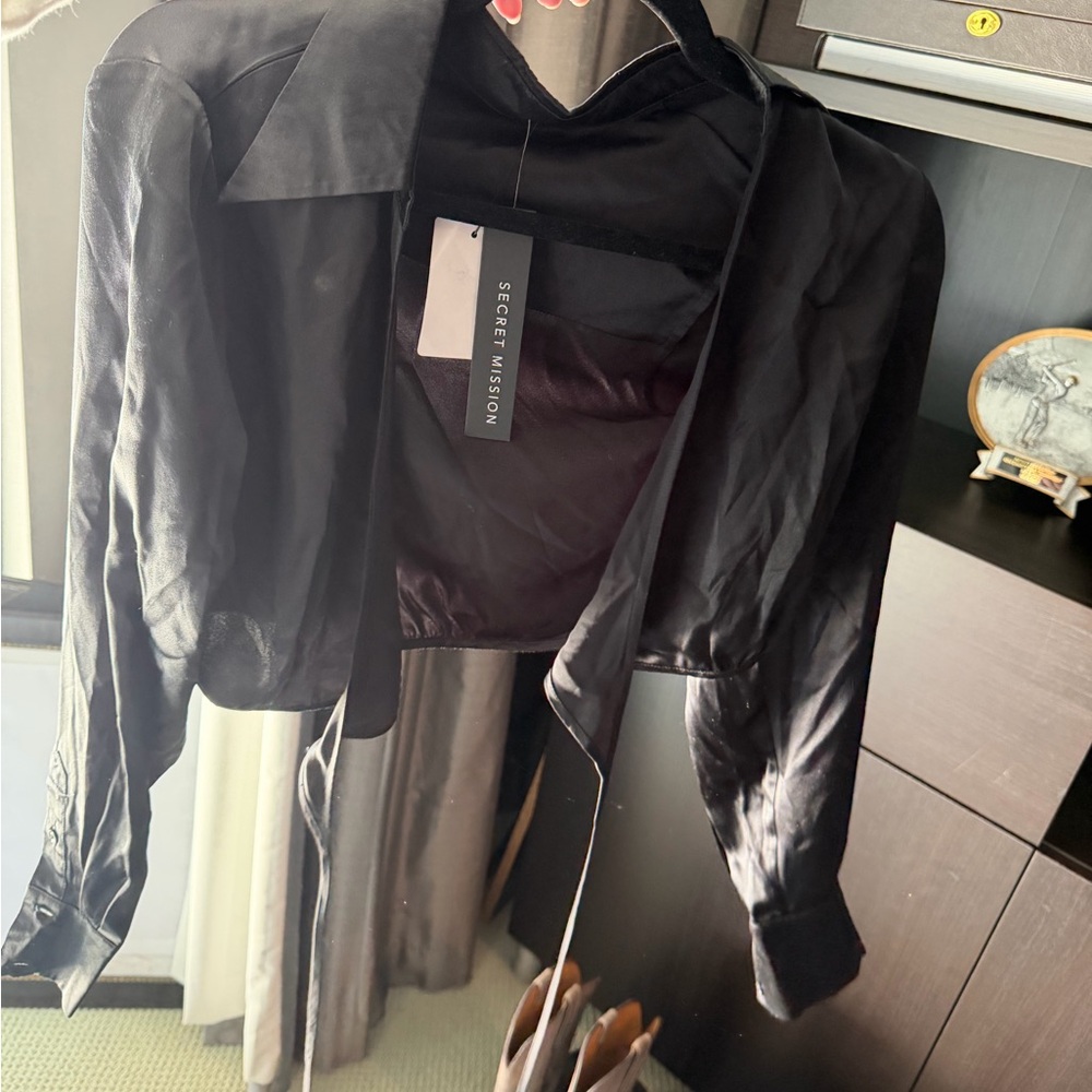 Secret Mission Black Women's Blouse